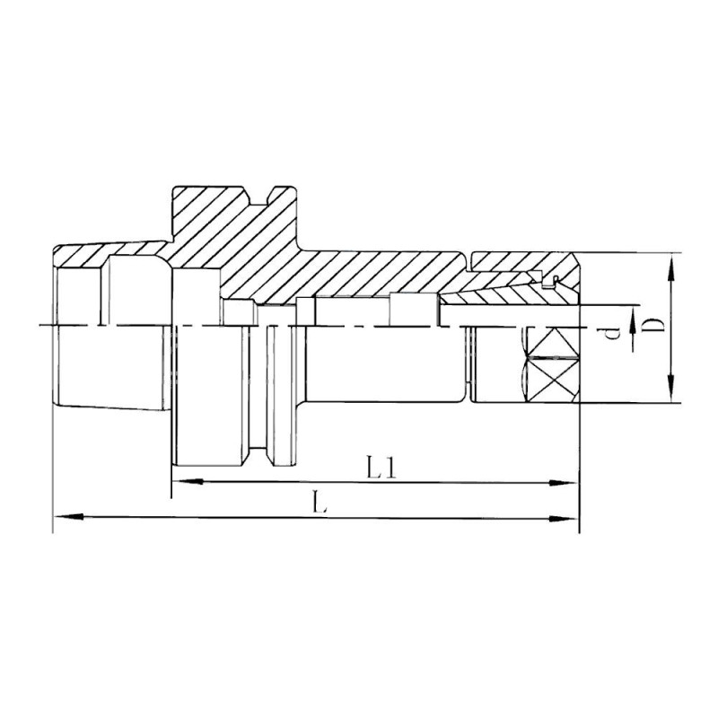 Патрон цанговый HSK63F-ER25-100