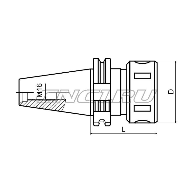Патрон цанговый SK40-OZ16-070