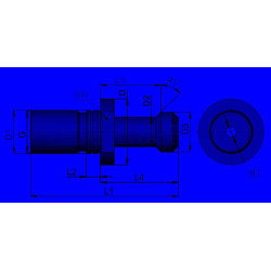 Штревель BT50x45 с отверстием для СОЖ и уплотнительным кольцом