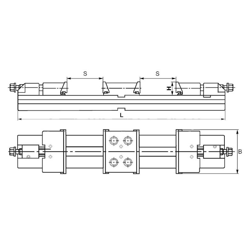 Тиски станочные прецизионные модульные двойные ZQ83 175x2x120