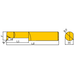 PSBKR6-R0.75-15L-KTX Мини-резец для обработки внутренних канавок с полным радиусом