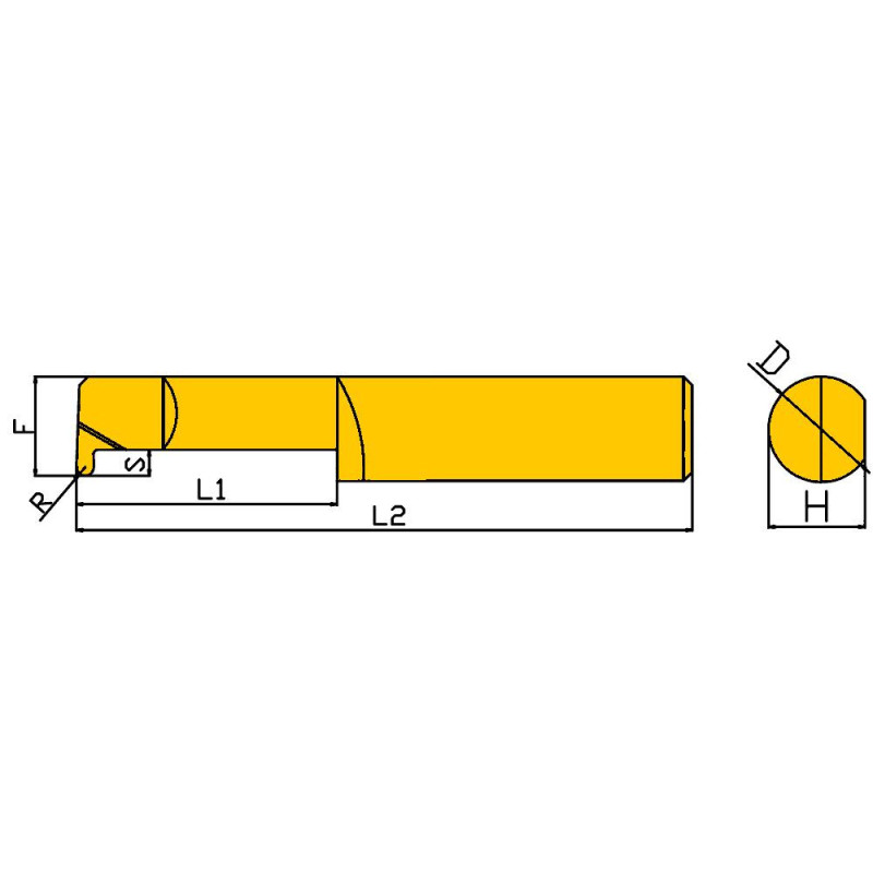 PSBKR6-R0.75-15L-KTX Мини-резец для обработки внутренних канавок с полным радиусом