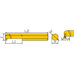 PSBWR15160R015-D8-KTX Мини-резец для обработки внутренних прямоугольных канавок с радиусной фаской