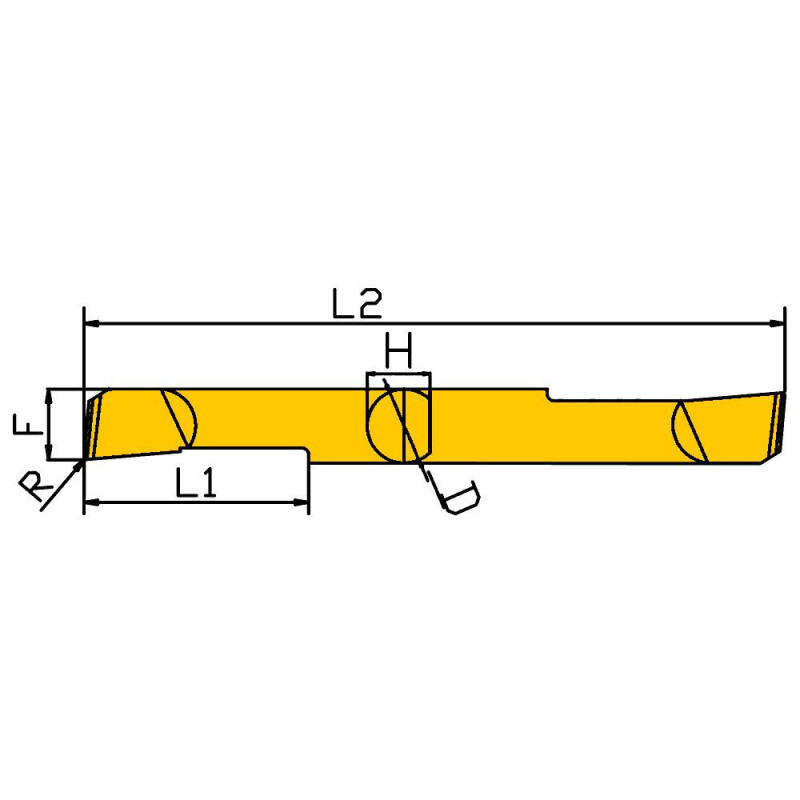 2PSBTR6-25L-R0.2-KTX Мини-резец для продольного растачивания двухсторонний
