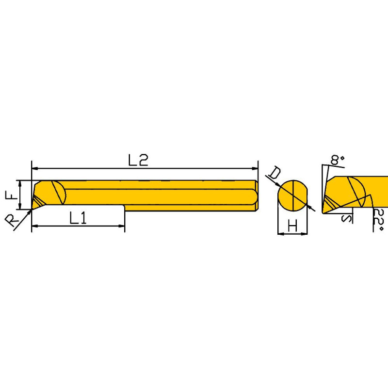 PSBPR1-4L-R0.00-KTX Мини-резец для продольного растачивания