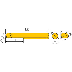 PSBQR3-6L-R0.05-KTX Мини-резец для профильного растачивания