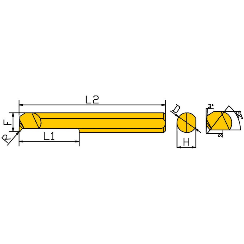 PSBQR3-10L-R0.2-KTX Мини-резец для профильного растачивания