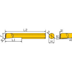 PSBTR4-15L-R0.1-KTX Мини-резец для продольного растачивания