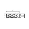 DNHX-40120 Корончатое сверло по металлу, HSS-E, 1250 мм, хвостовик Weldon 3/4
