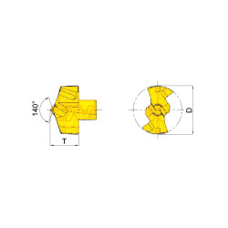 QD-090-RA/F7058 Сменная головка для корпусного сверла, D 9.0 мм, тип RA