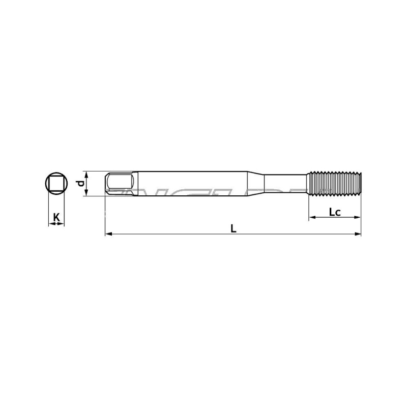 Метчик (раскатник) М10x1,25 для глухих отверстий, с покрытием TiCN-C