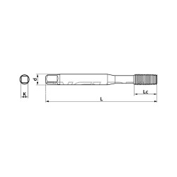 Метчик (раскатник) М18x2,5 для глухих отверстий, с покрытием TiCN-C