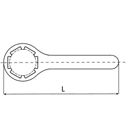 Гаечный ключ для цанговых патронов ER25, тип B, ER25-SPNR-B