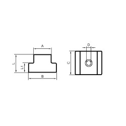 T-NUT-M12 Т-образная гайка M12