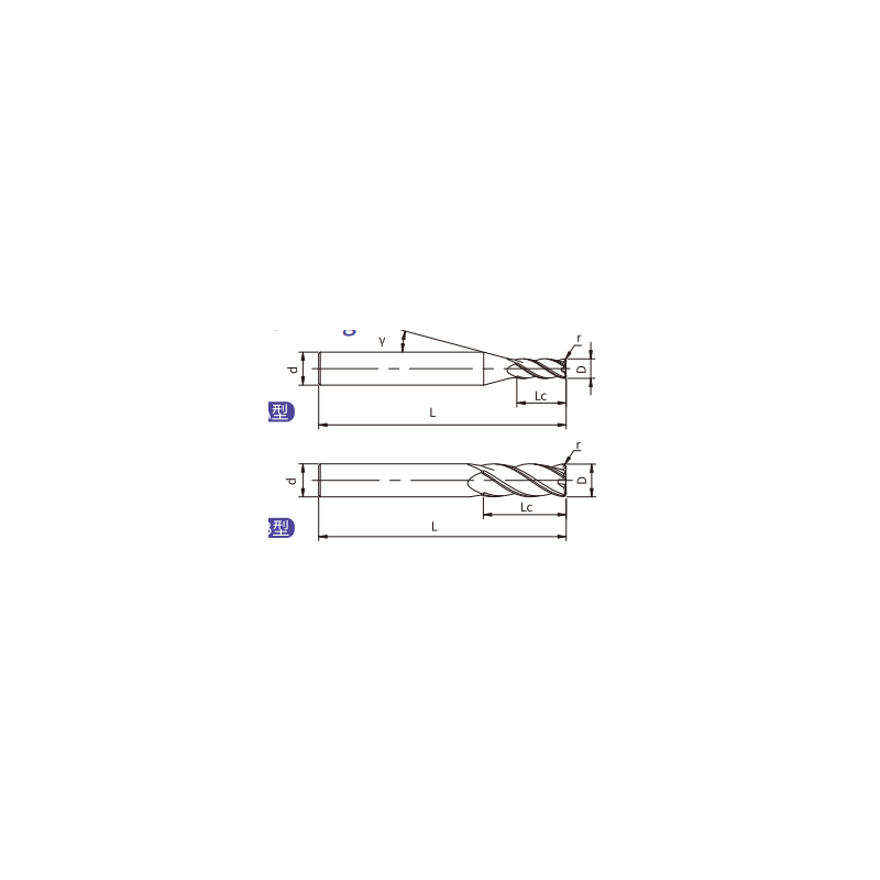 U-R4-10005 (UP210-R4-10005) Фреза концевая с радиусом 4 зуба U-R4-10005 (UP210-R4-10005) Фреза концевая с радиусом 4 зуба