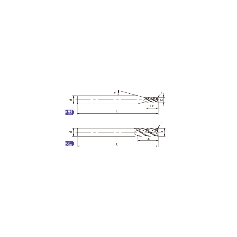 U-RH4-04005 (UP210-RH4-04005) Фреза концевая с радиусом удлиненный хвостовик 4 зуба U-RH4-04005 (UP210-RH4-04005) Фреза концевая с радиусом удлиненный хвостовик 4 зуба