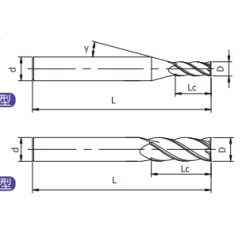 U-S4-62006 (UP210-S4-62006) Фреза концевая 4 зуба