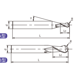U-B2-03006 (UP210-B2-03006) Фреза сферическая 2 зуба