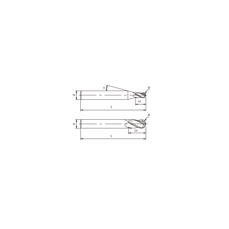 U-B4-10018 (UP210-B4-10018) Фреза сферическая 4 зуба U-B4-10018 (UP210-B4-10018) Фреза сферическая 4 зуба