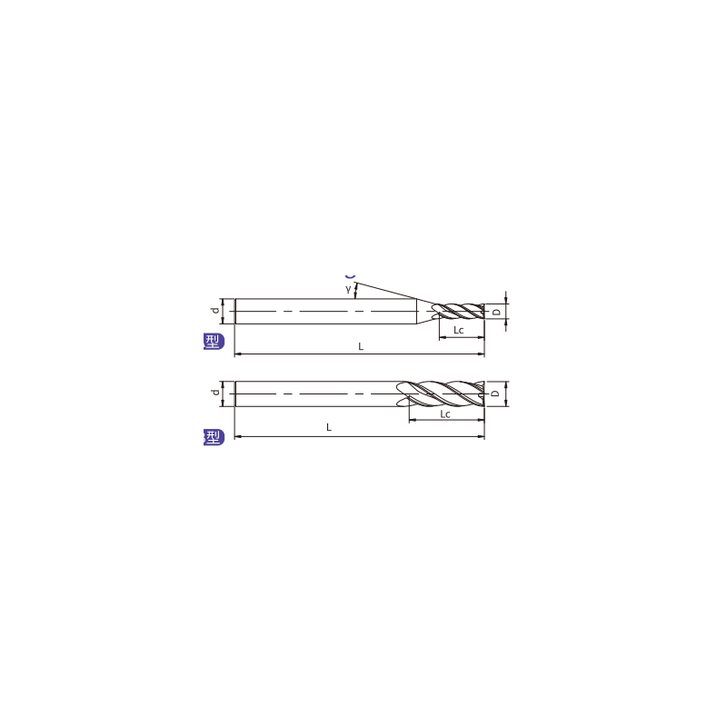 U-SH4-05020 (UP210-SH4-05020) Фреза концевая удлиненный хвостовик 4 зуба U-SH4-05020 (UP210-SH4-05020) Фреза концевая удлиненный хвостовик 4 зуба