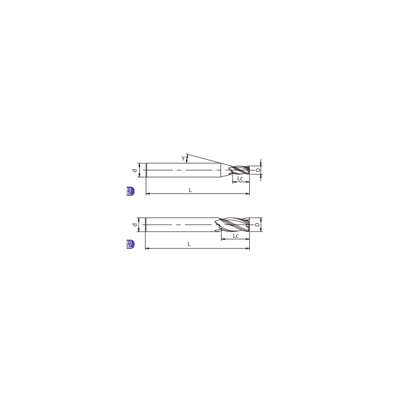 H-S4-12030 (SH260-S4A-12-30-H) Фреза концевая 4 зуба