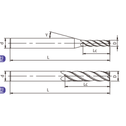 H-S6-08020 (SH260-S6-8-20-H) Фреза концевая 6 зубов