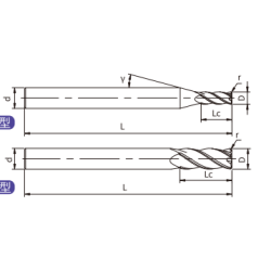 S-R4-03005 (US200-R4-03005) Фреза концевая с радиусом 4 зуба