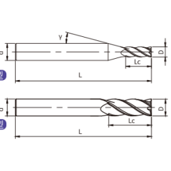 S-S4-10025 (US200-S4-10025) Фреза концевая 4 зуба