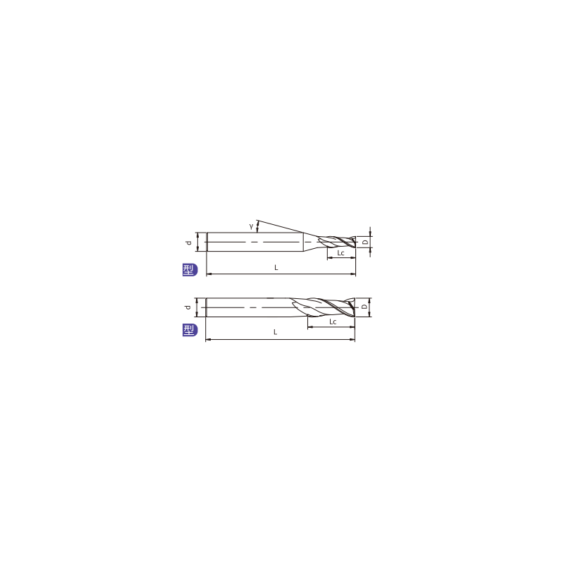 A-S2-10025 (UA100-S2-10025) Фреза концевая 2 зуба A-S2-10025 (UA100-S2-10025) Фреза концевая 2 зуба
