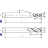 A-SS3-10015 Фреза концевая удлиненная 3 зуба