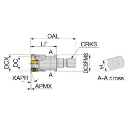 HXN02R012MM06-02 Концевая фреза с высокой подачей