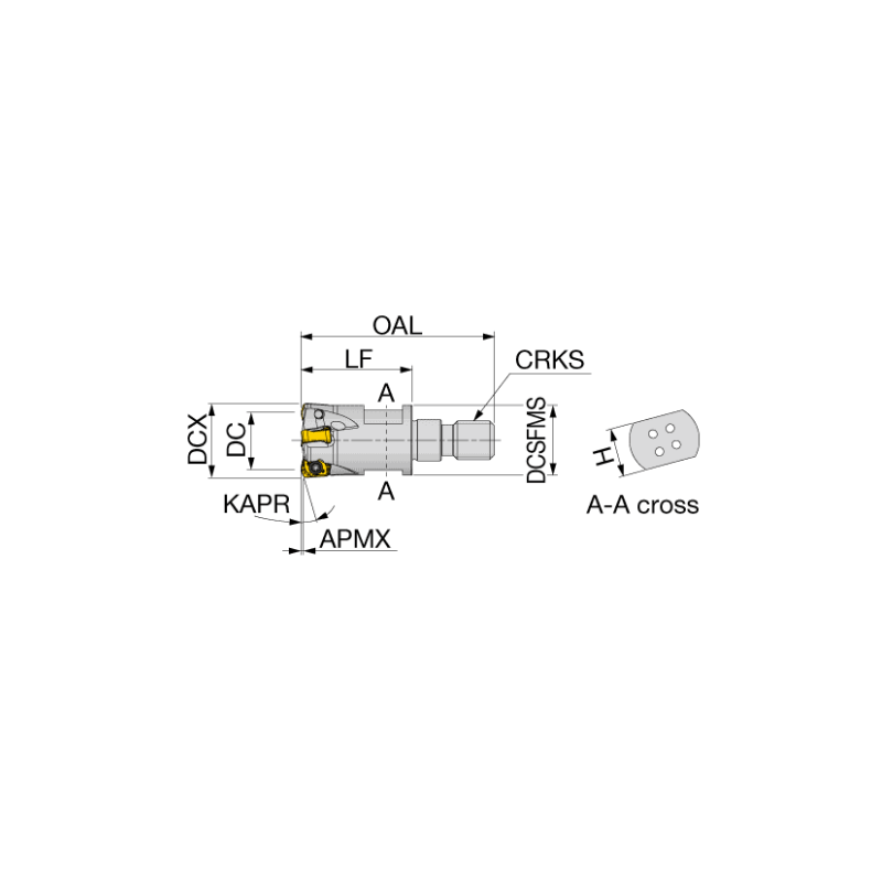 HXN02R012MM06-02 Концевая фреза с высокой подачей