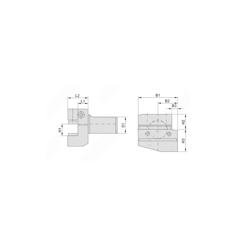 THA-B1-503255-ZA Держатель VDI для инструмента радиальный (правый, короткое исполнение) THA-B1-503255-ZA Держатель VDI для инструмента радиальный (правый, короткое исполнение)