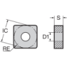 Пластина SNMG120408-NTP JC8015 NIKKO