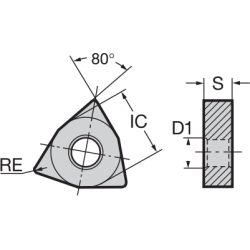 Пластина WNMG080412-NTP JC8025 NIKKO