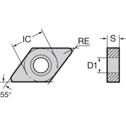 Пластина DNMG150604-NUP JC8025 NIKKO