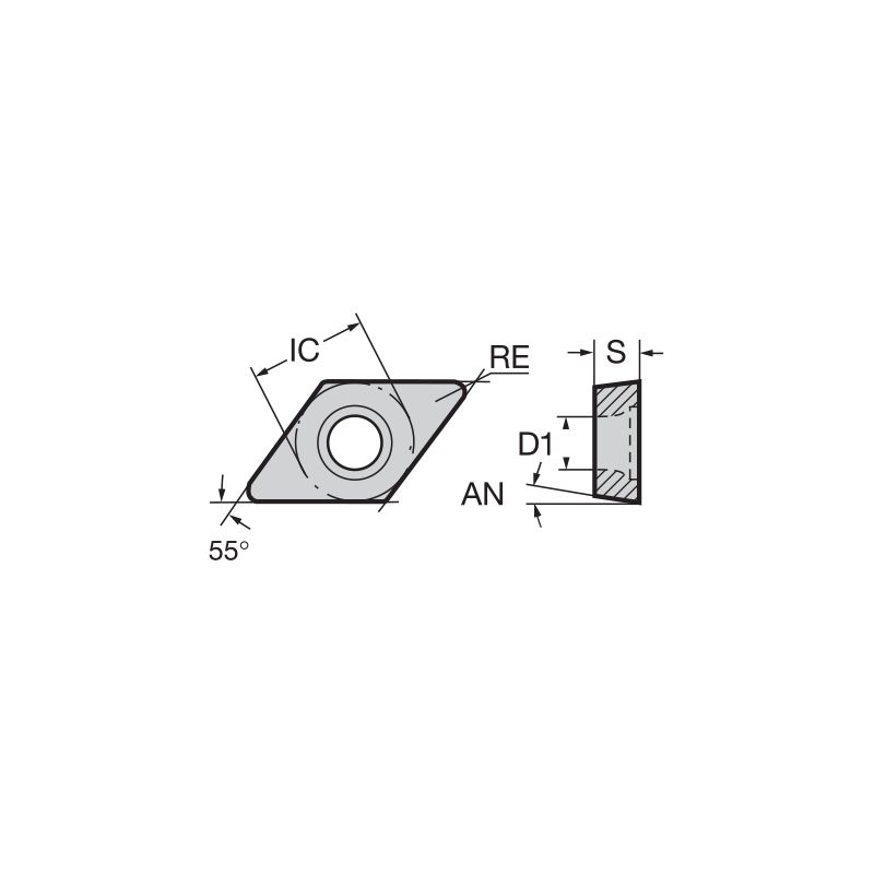 Пластина DCMT150408-PMU JC7010 NIKKO Пластина DCMT150408-PMU JC7010 NIKKO