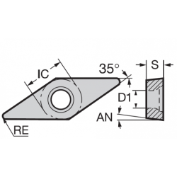 Пластина VCGW160404S-UE-2S NBL250C NIKKO