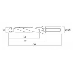 Сверло NT-DEX-5D D13-S16F HOLDERS NIKKO