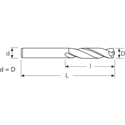 Сверло 1386STI MM 2.2 D338 HSS TIN SPLIT POINT