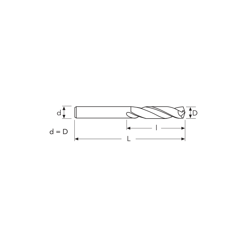 Сверло 1386STI MM 2.2 D338 HSS TIN SPLIT POINT