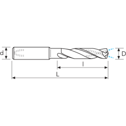 Сверло 358SUH MM 1.3 PV300 8D OSAWA