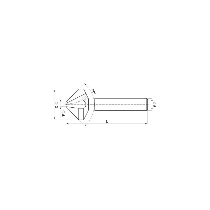 Зенковка 221625 12,4X90 Зенковка 221625 12,4X90