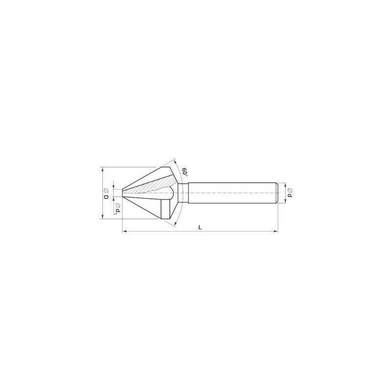 Зенковка 221623 12,5X60 Зенковка 221623 12,5X60