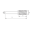 Борфреза SD 1M DC S6 CARBIDE ROTARY BURR OSAWA