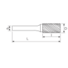 Борфреза SA 3M*NF*S6 CARBIDE ROTARY BURR OSAWA