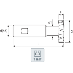 Фреза WTM MM21 T SLOT HSS/ CO OSAWA