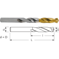 Набор сверл SET 6-10 X0.1 HSS TIN 1386STI