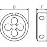 Плашка D PO 223 M8X1.25 (25)