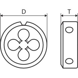 Плашка D PO 223 MF 8X1 (25)